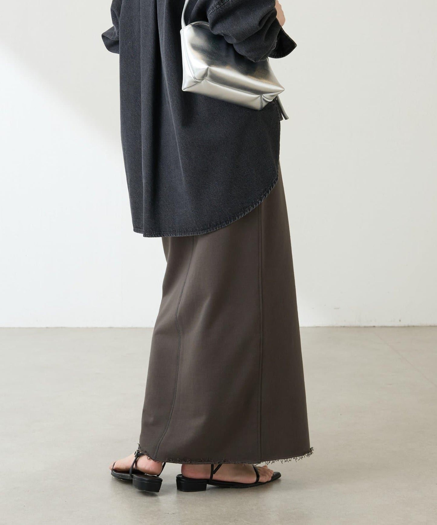 【楽ちんスカート◎】スウェットロゴスカート