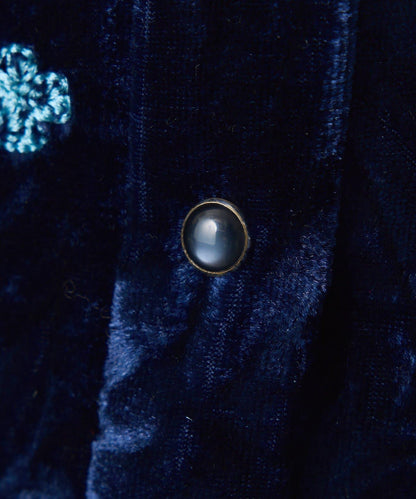 【カセット服】刺繍ベロアカットソー