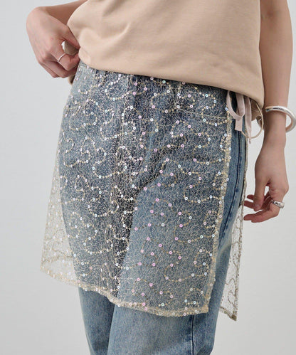 スパンコールラップスカート