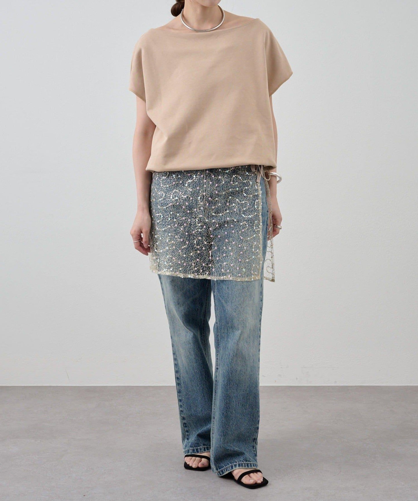 スパンコールラップスカート