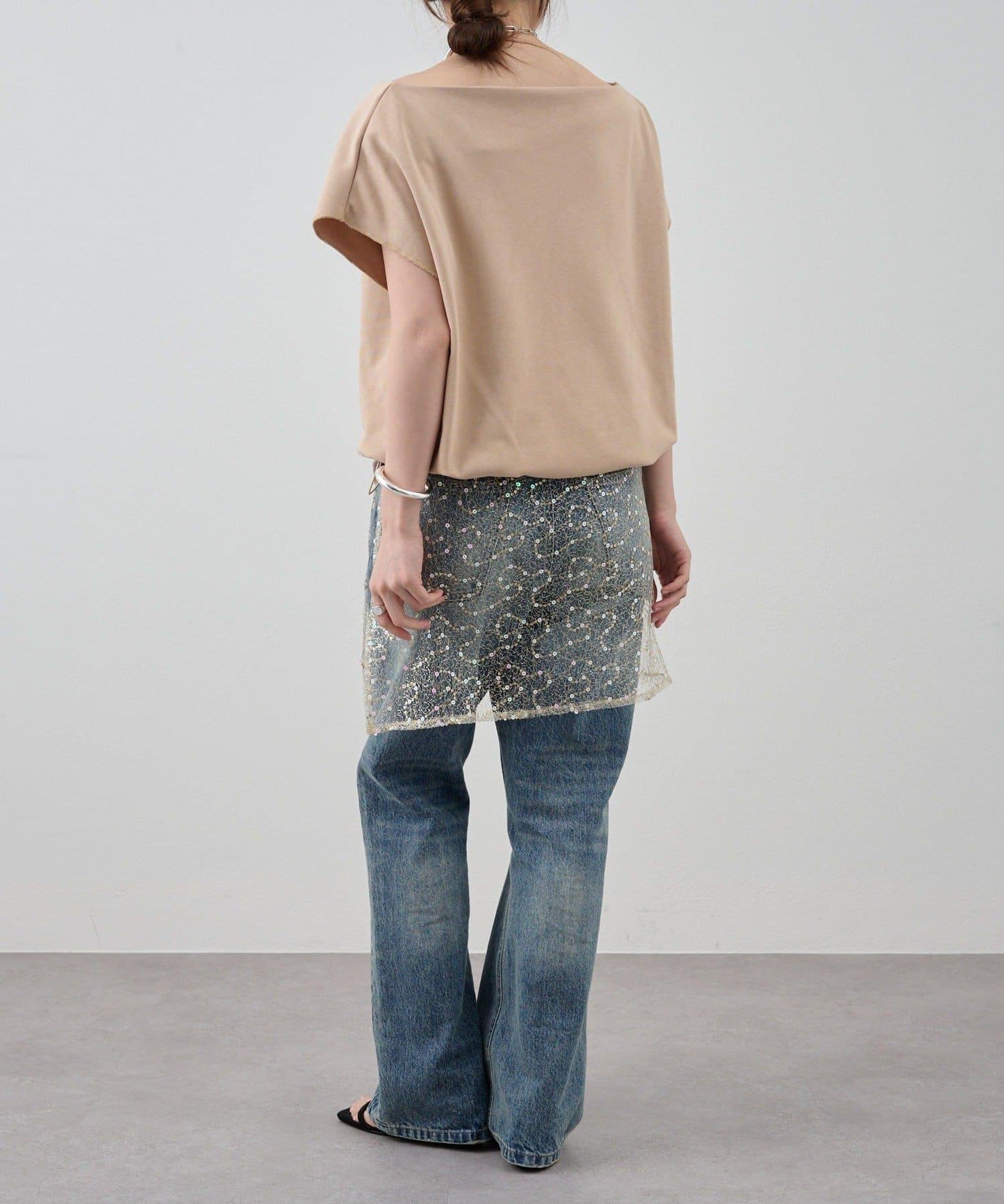 SHENERY 露肩法式短袖衛衣