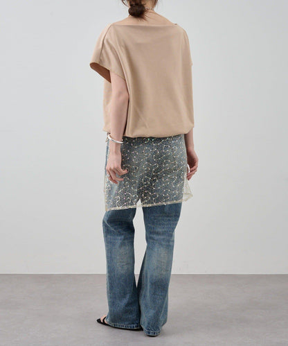 SHENERY 露肩法式短袖衛衣