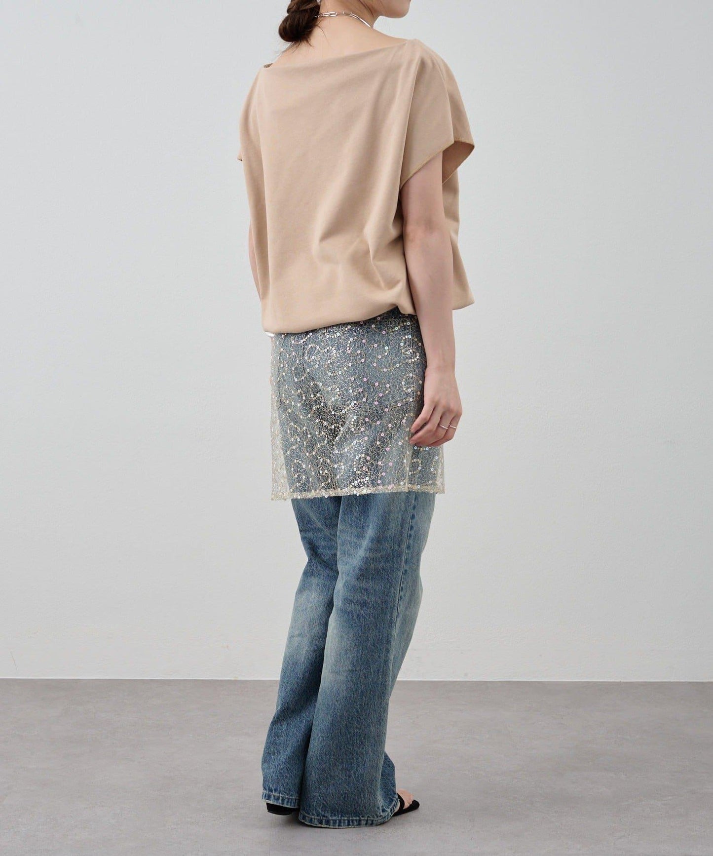 SHENERY 露肩法式短袖衛衣