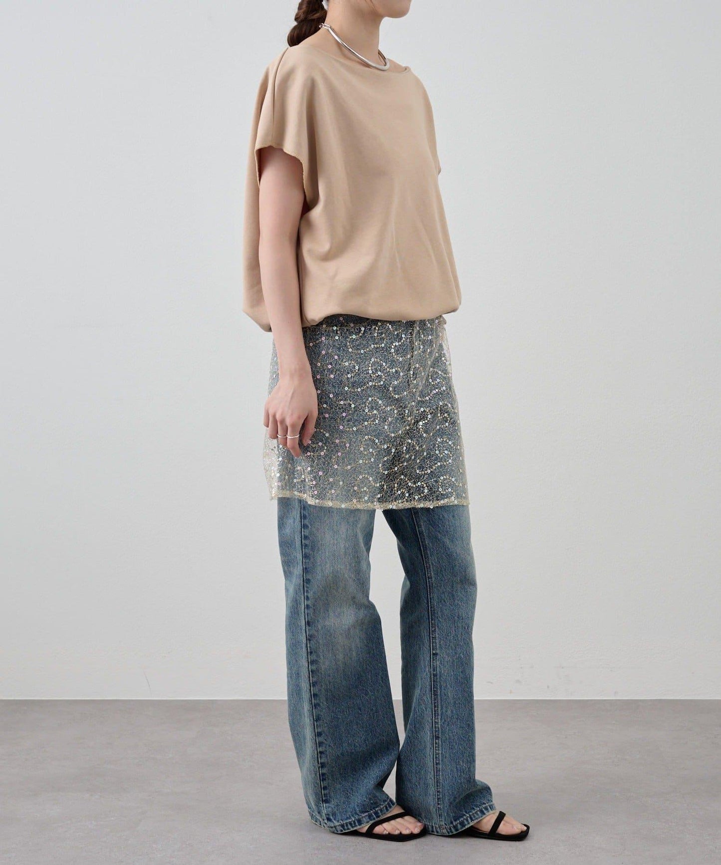 スパンコールラップスカート