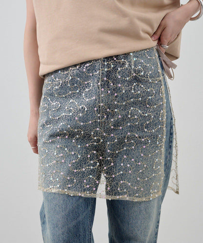 スパンコールラップスカート