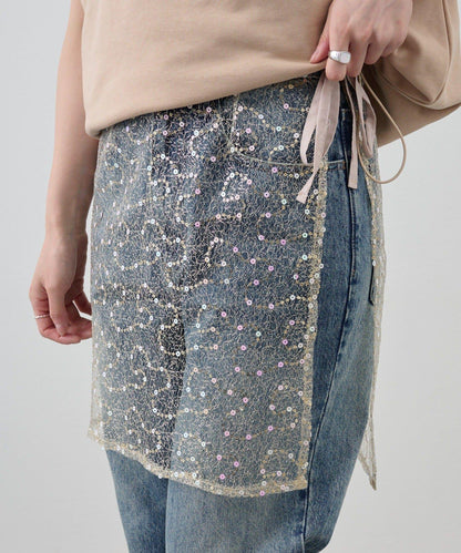 スパンコールラップスカート