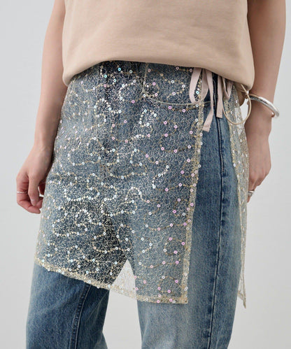 スパンコールラップスカート