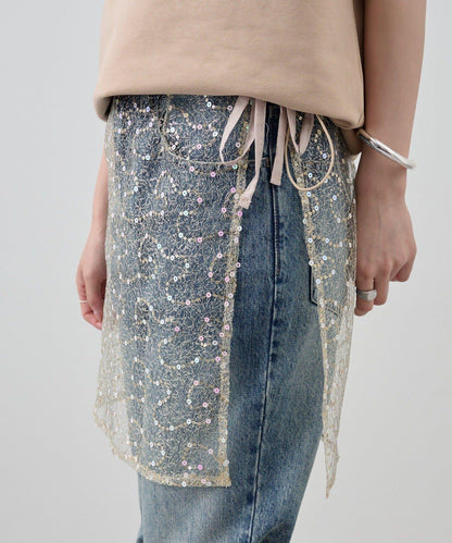 スパンコールラップスカート