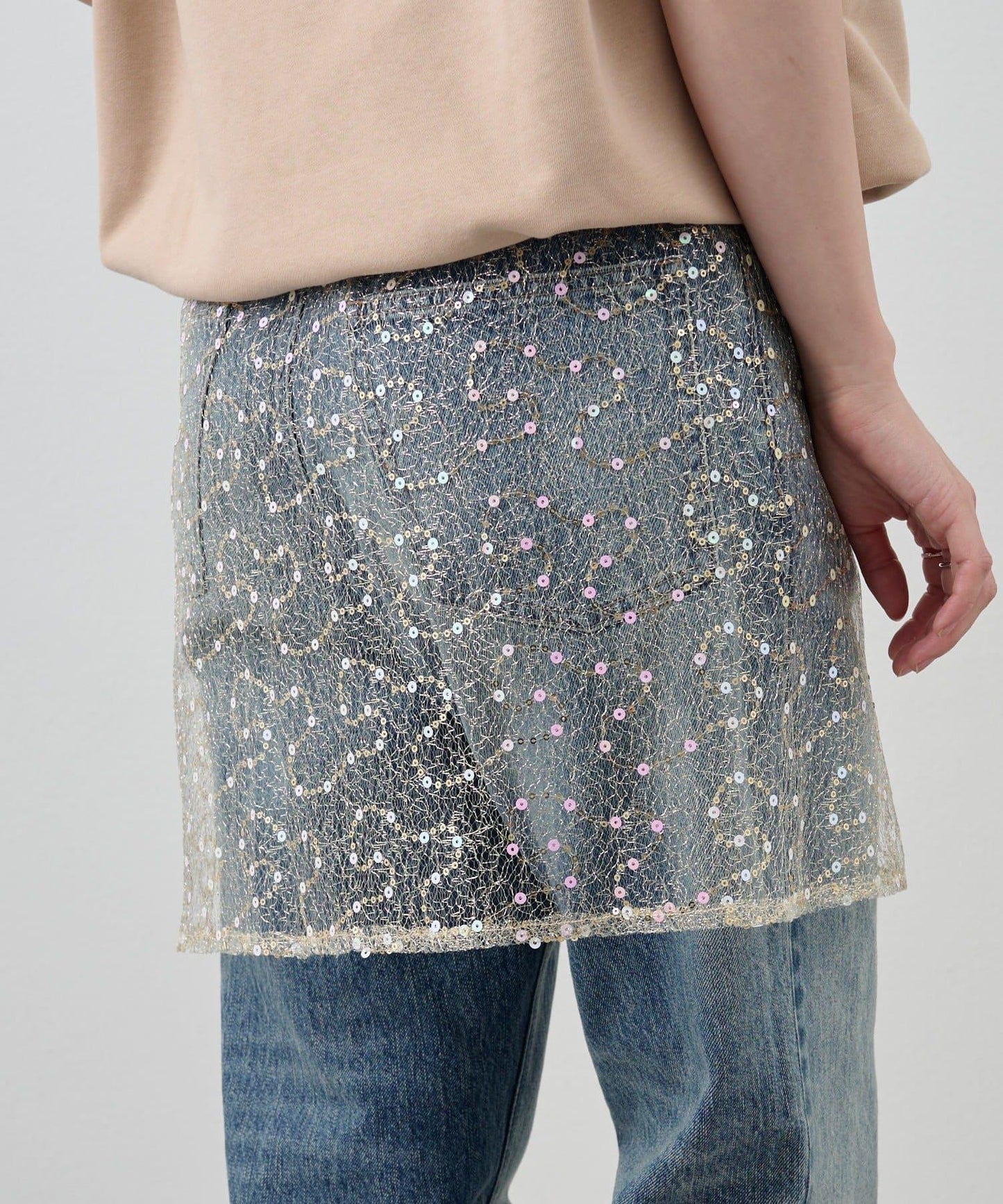 スパンコールラップスカート