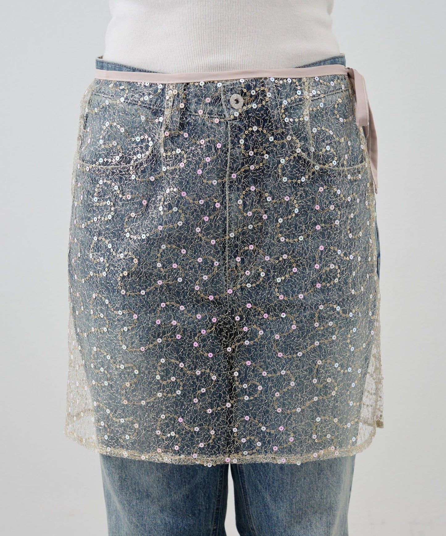 スパンコールラップスカート