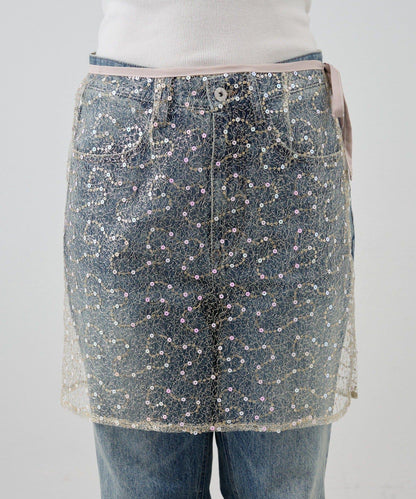 スパンコールラップスカート