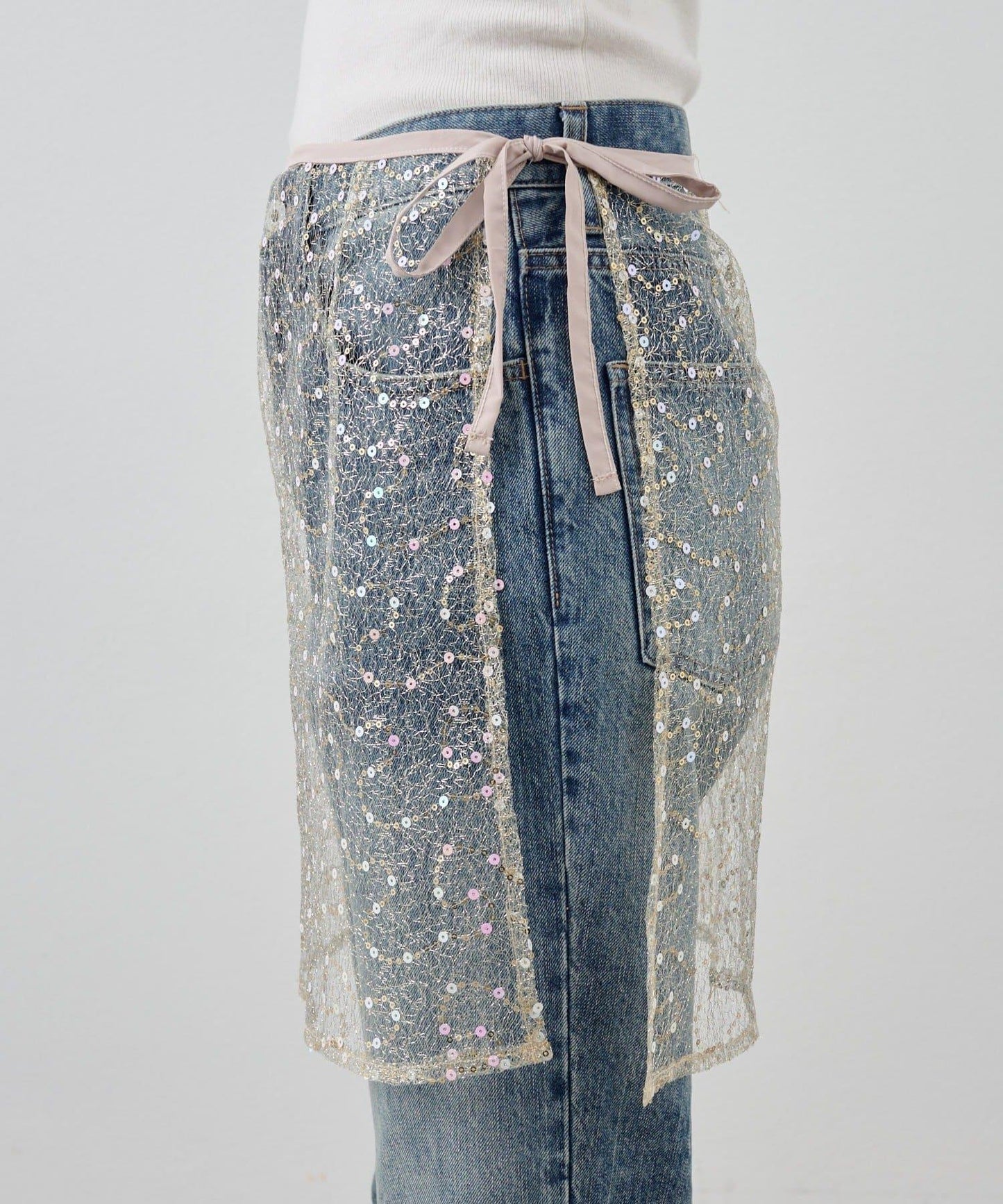 スパンコールラップスカート