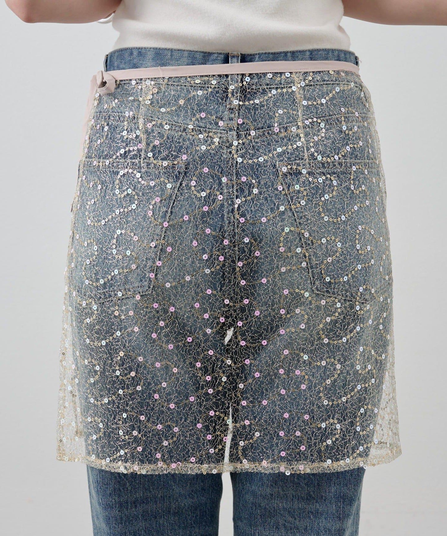 スパンコールラップスカート