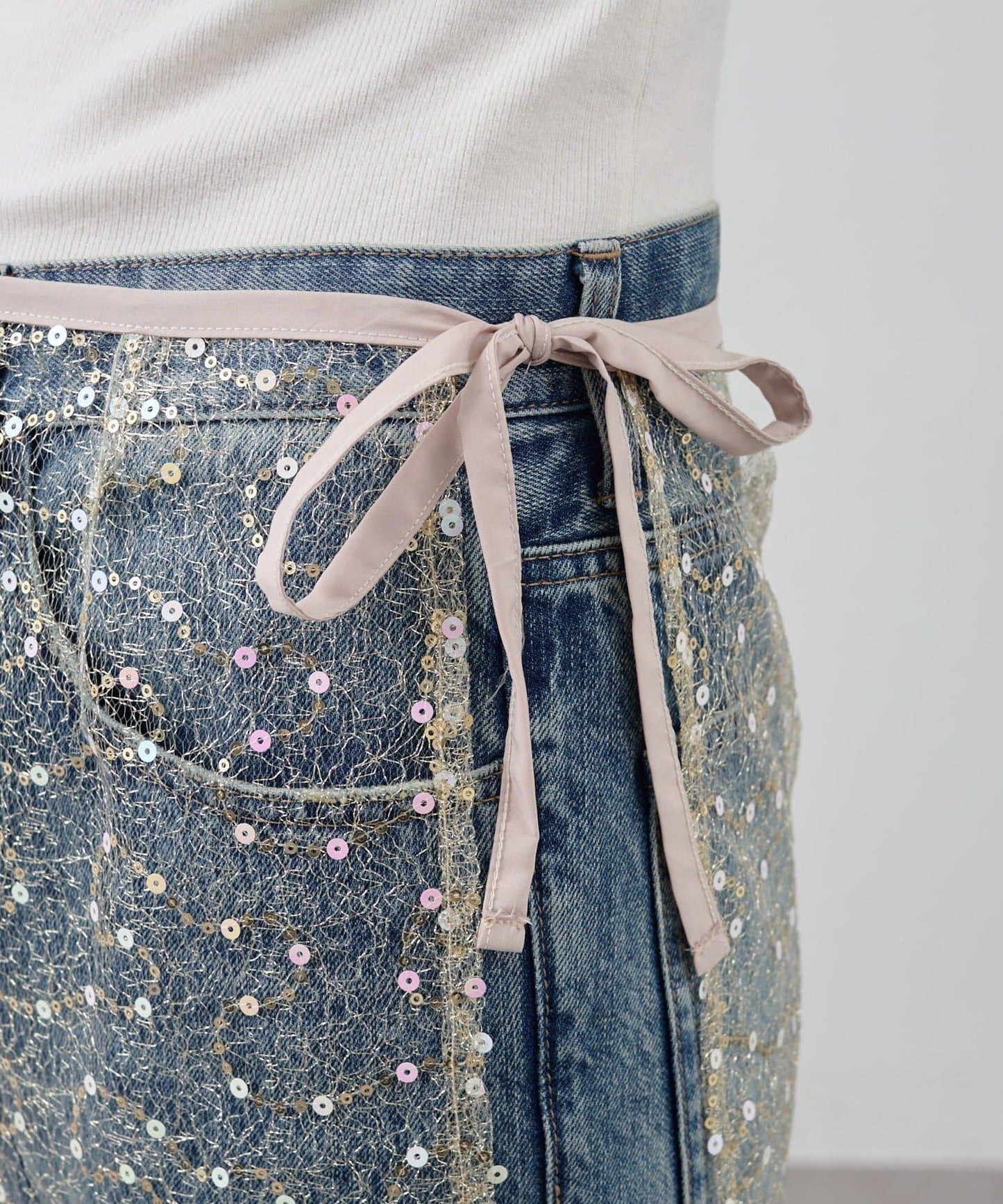 スパンコールラップスカート