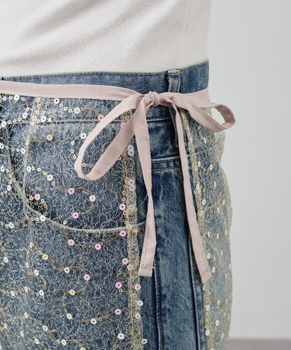 スパンコールラップスカート