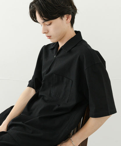 乾爽觸感套頭短袖襯衫