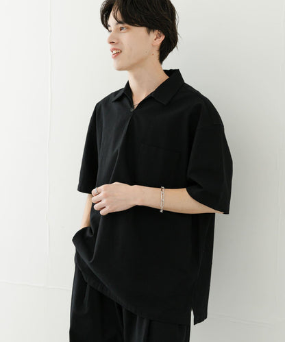 乾爽觸感套頭短袖襯衫