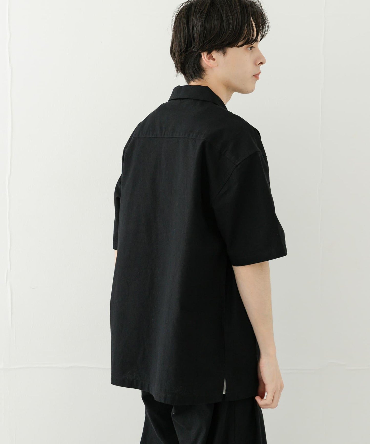 乾爽觸感套頭短袖襯衫