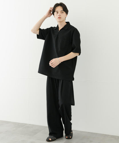 乾爽觸感套頭短袖襯衫