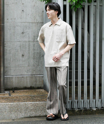 乾爽觸感套頭短袖襯衫