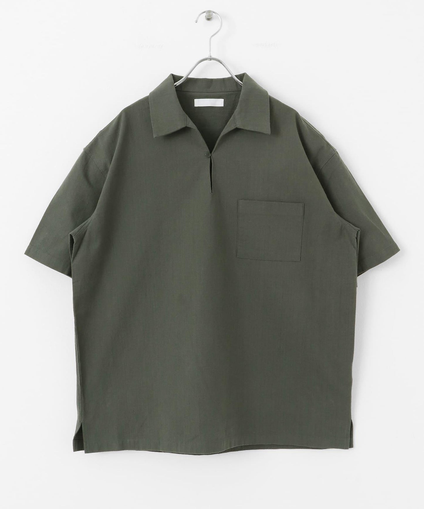 乾爽觸感套頭短袖襯衫