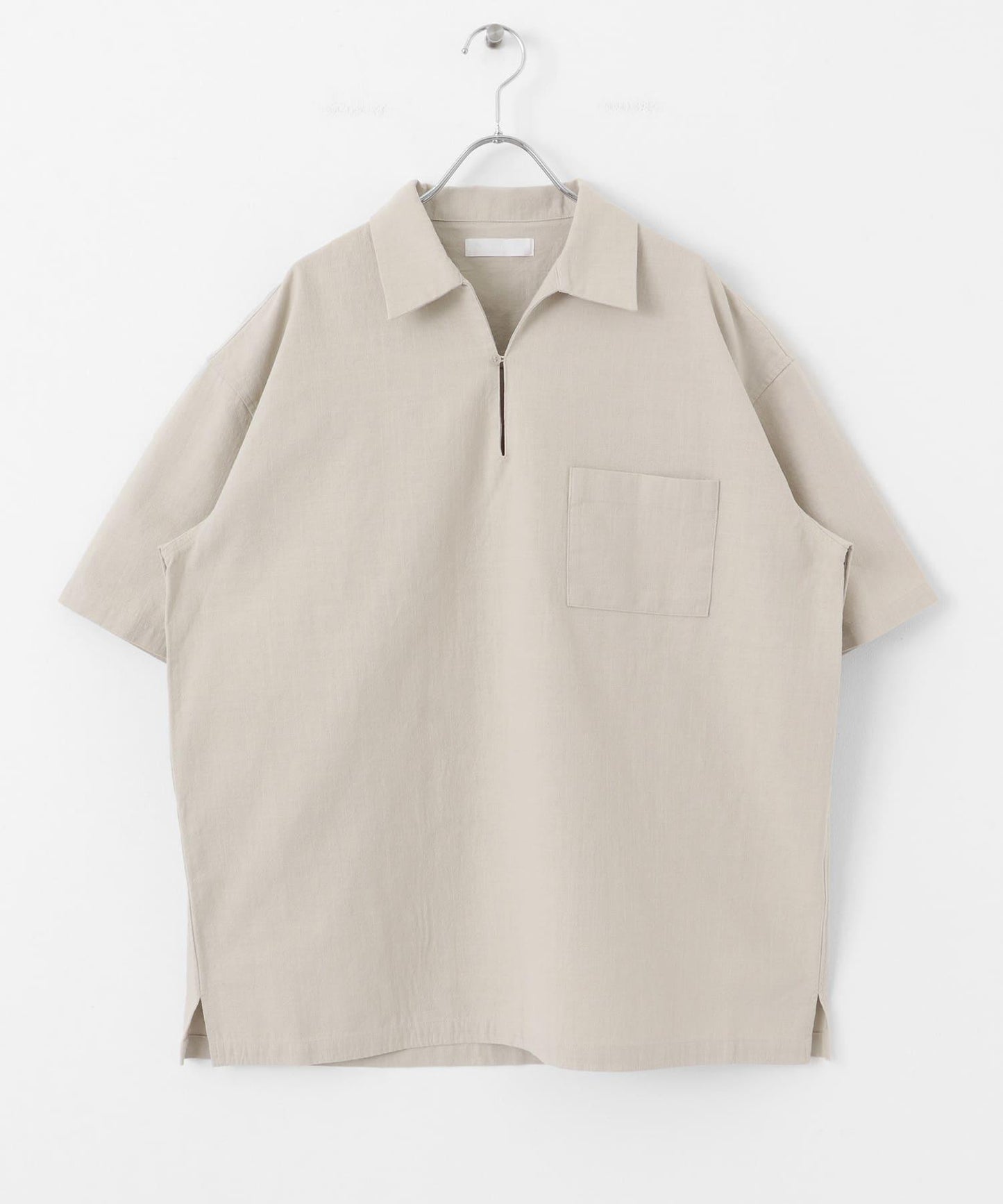 乾爽觸感套頭短袖襯衫