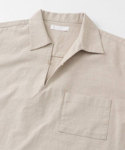 乾爽觸感套頭短袖襯衫