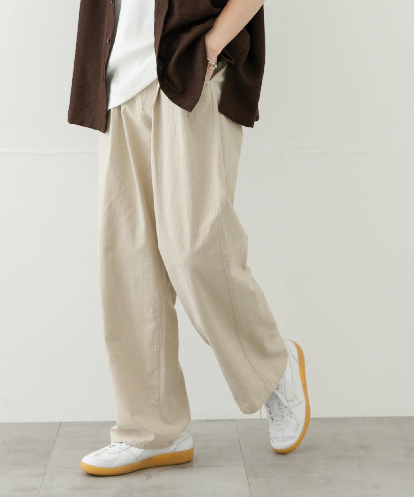 乾爽觸感寬鬆長褲