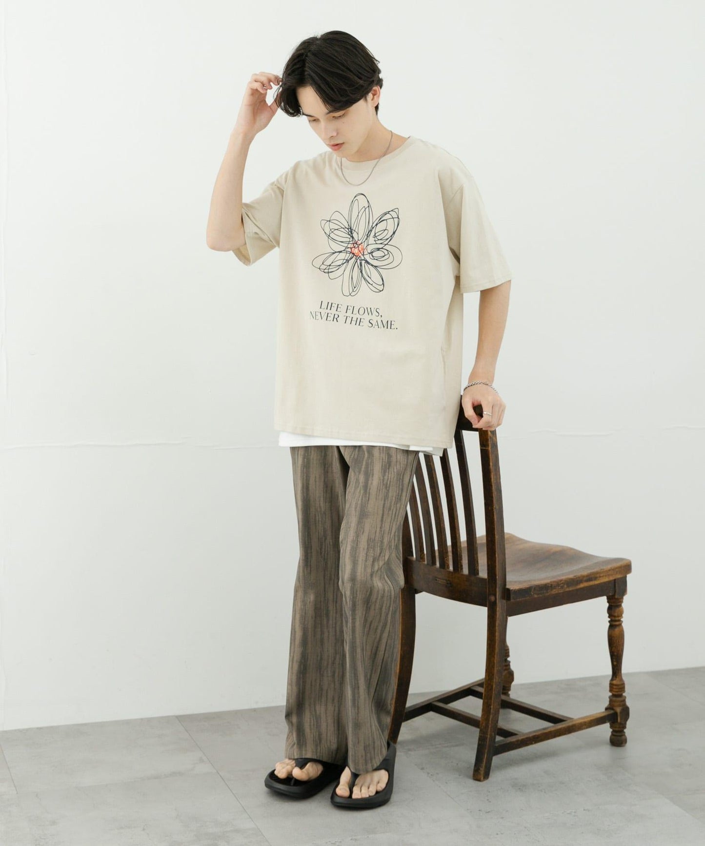 花卉藝術圖案短袖T恤