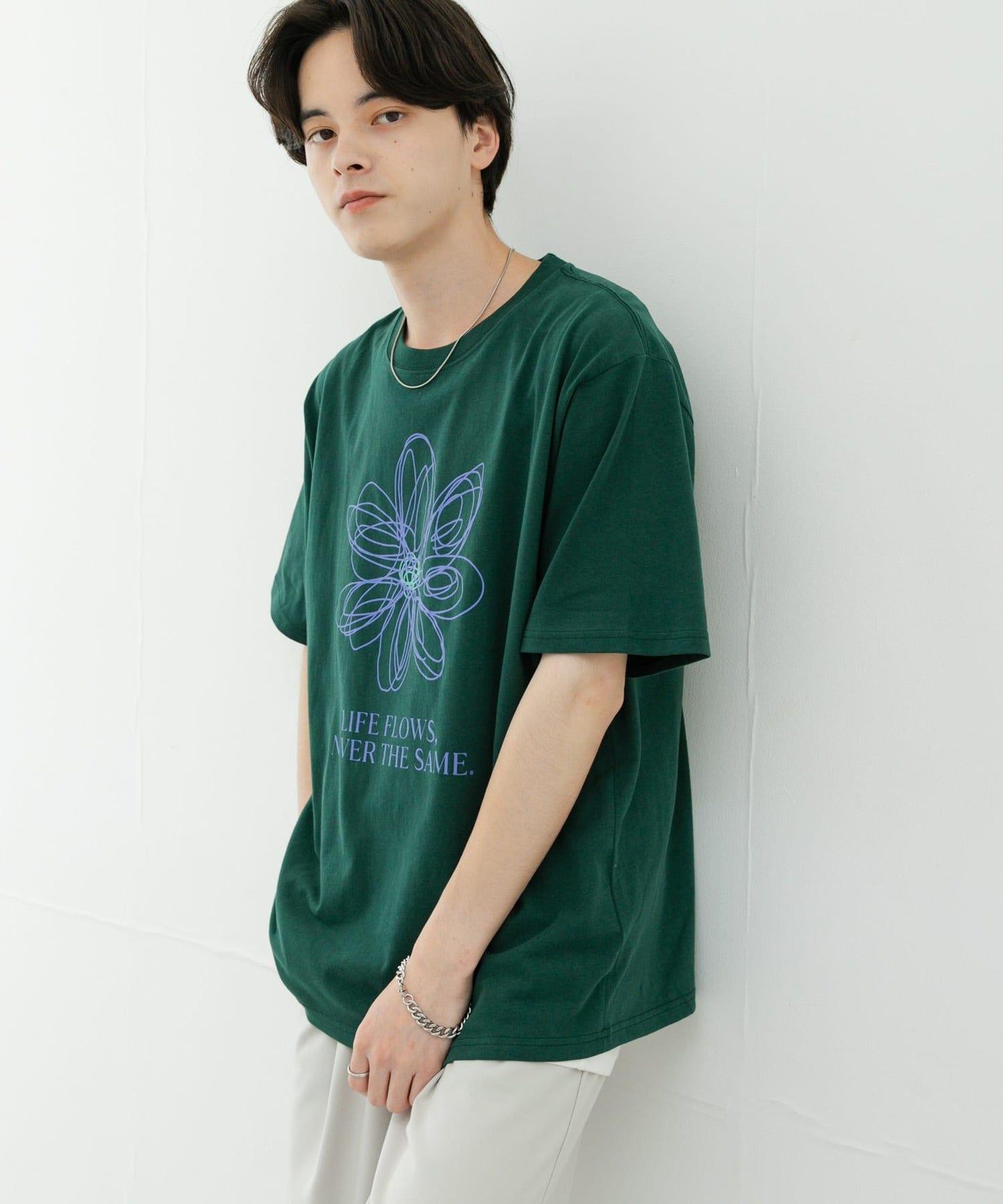 花卉藝術圖案短袖T恤