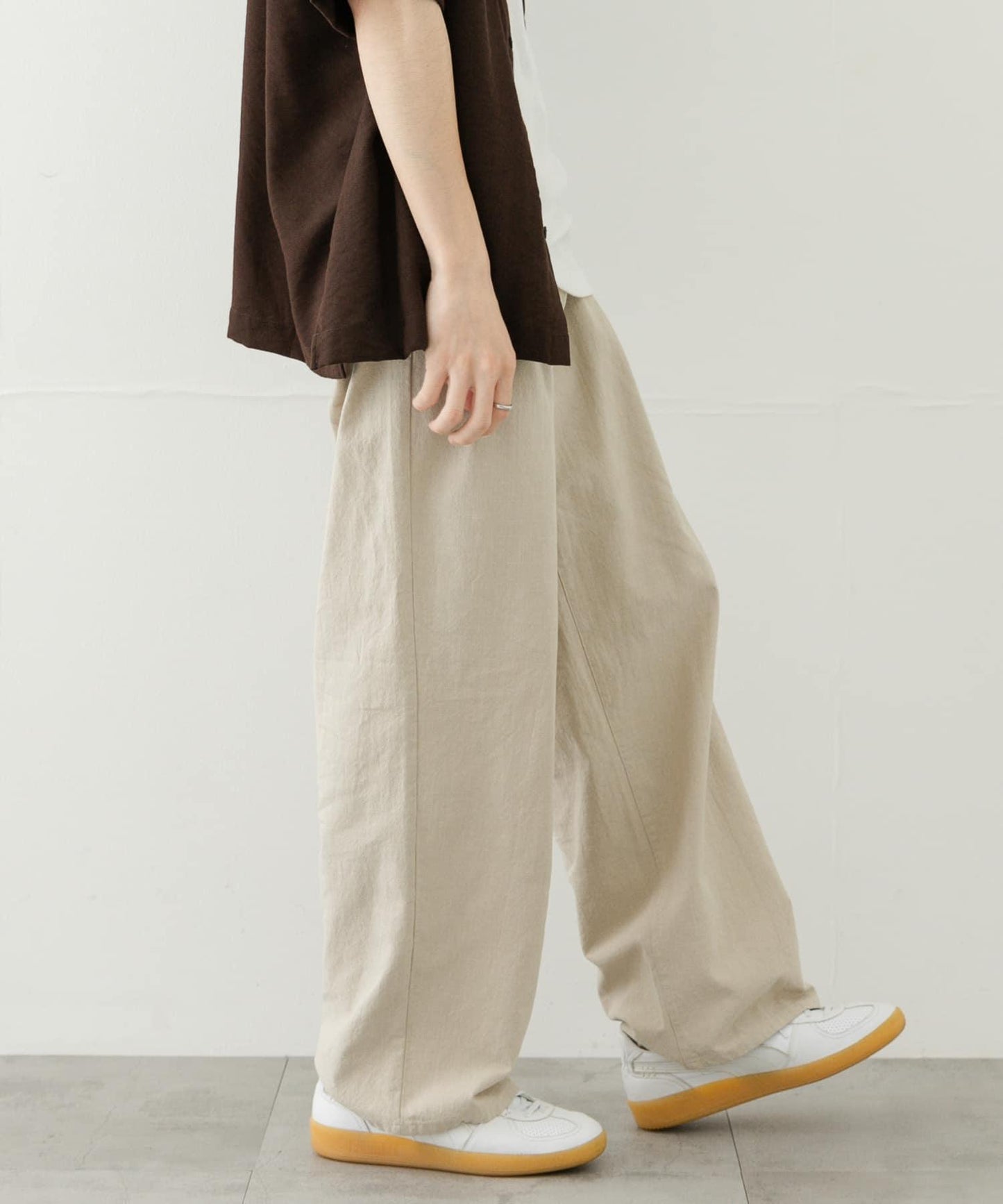 乾爽觸感寬鬆長褲