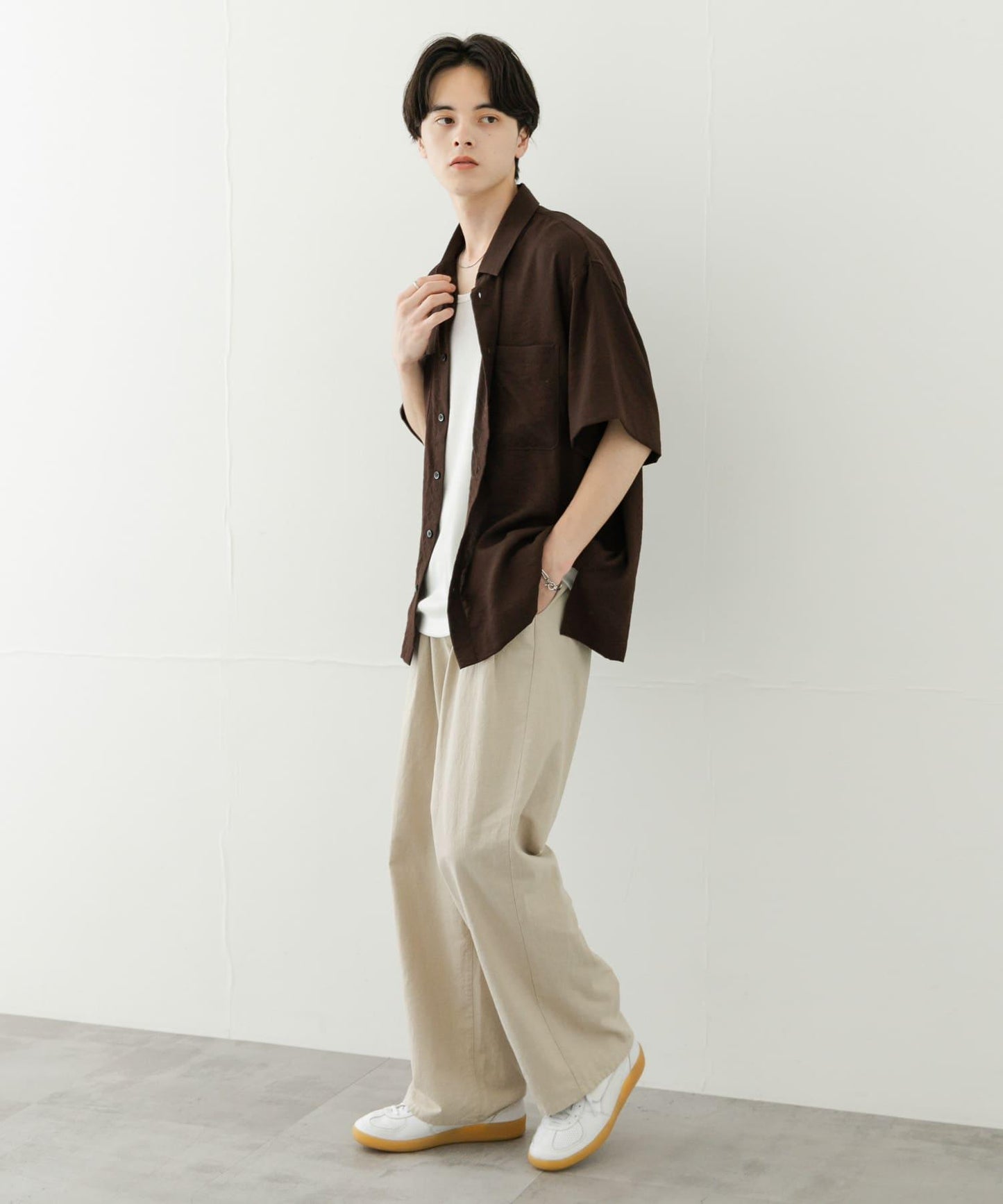 乾爽觸感寬鬆長褲