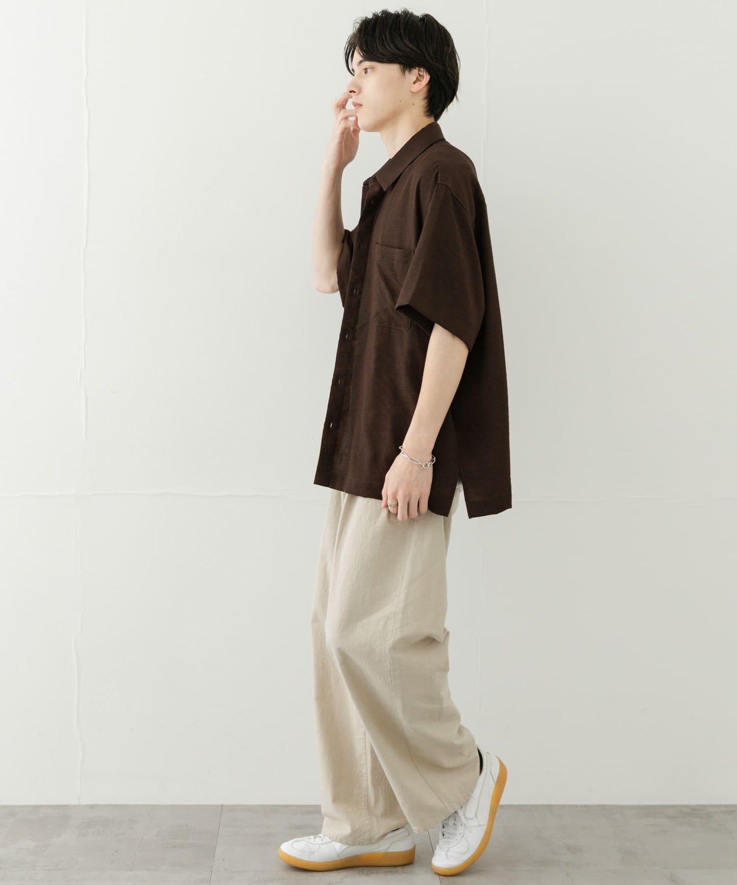 乾爽觸感寬鬆長褲