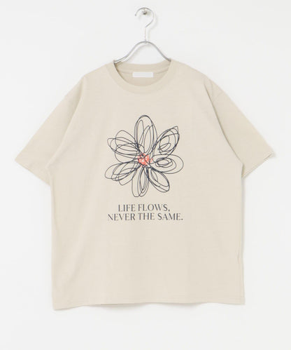 花卉藝術圖案短袖T恤