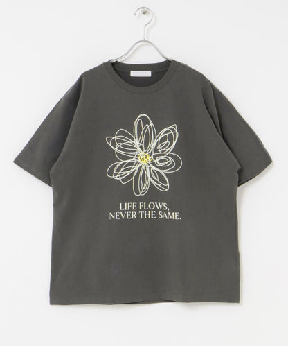 花卉藝術圖案短袖T恤