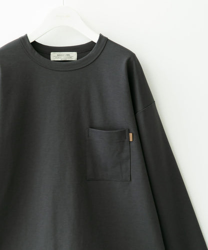 帶口袋長袖T恤
