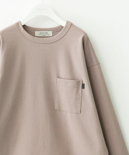帶口袋長袖T恤