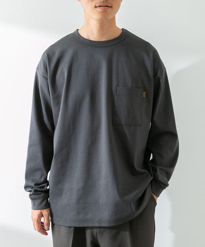 帶口袋長袖T恤