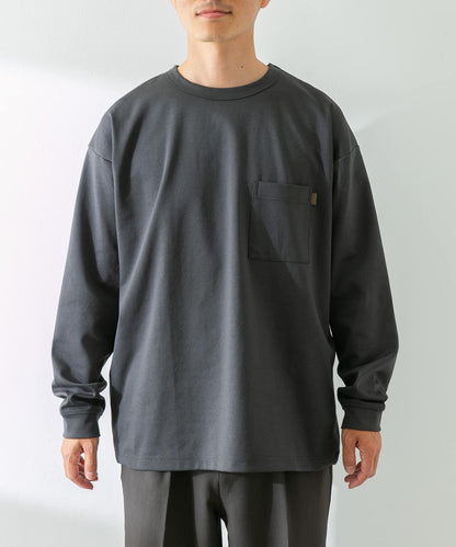 帶口袋長袖T恤