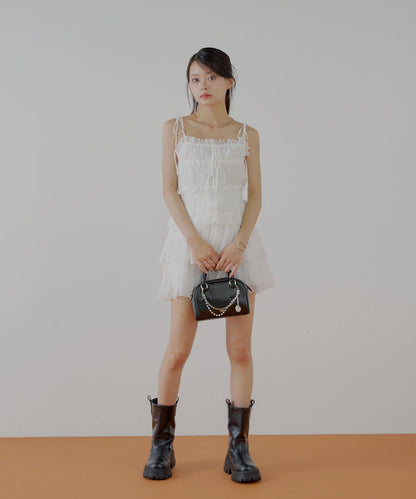 透膚蕾絲 裹胸背心短褲 套裝