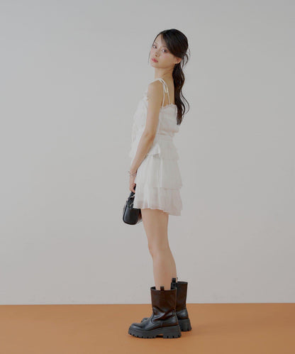 透膚蕾絲 裹胸背心短褲 套裝