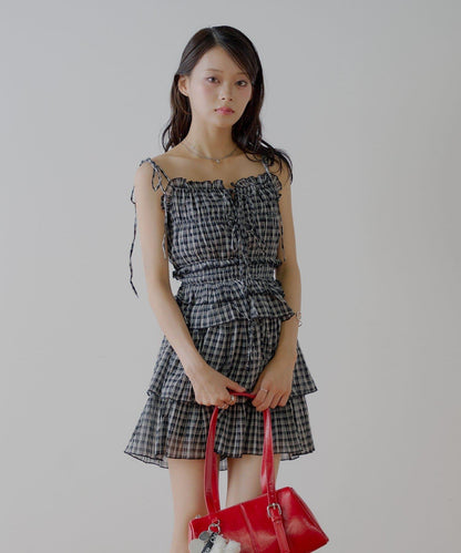 透膚蕾絲 裹胸背心短褲 套裝