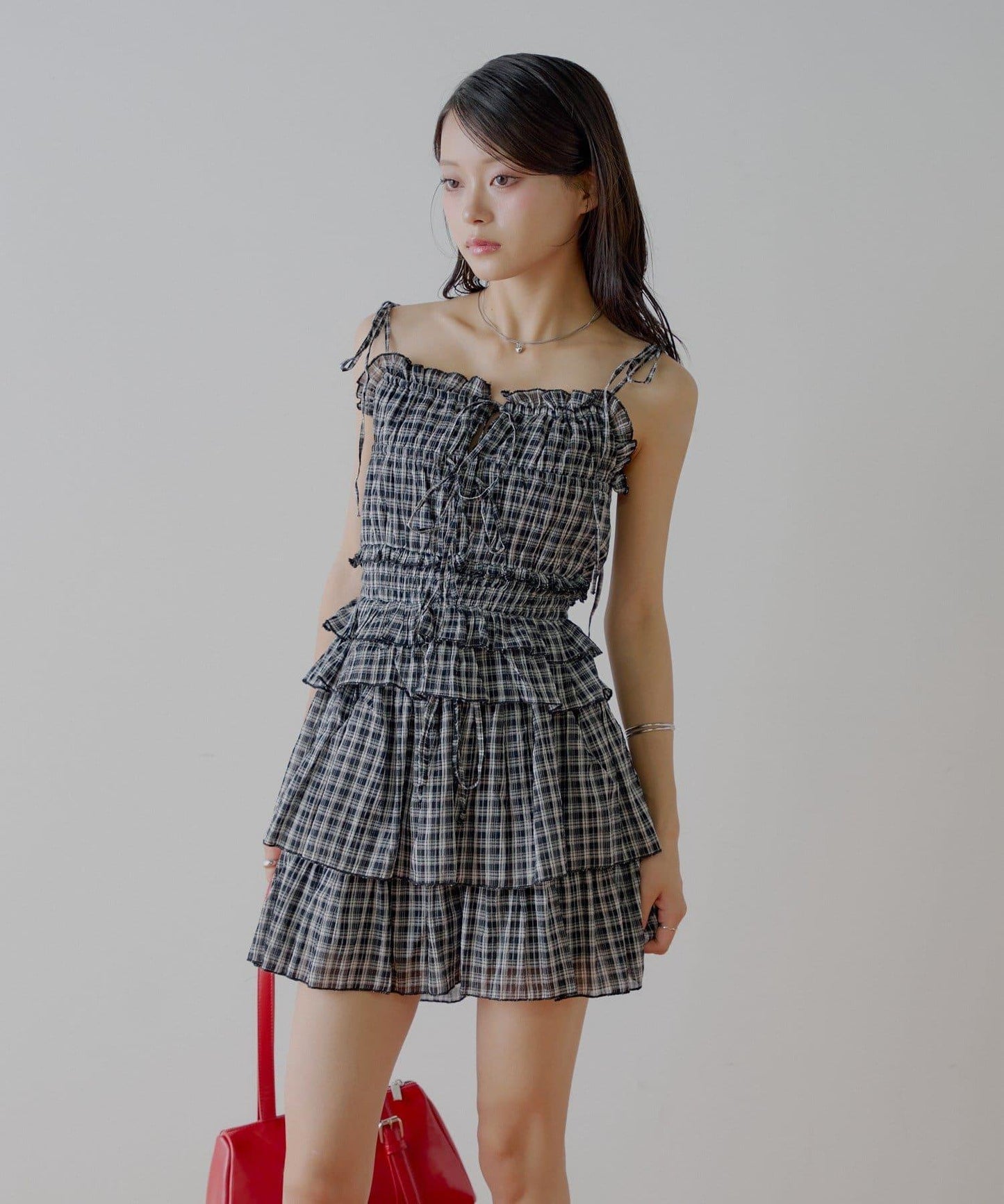 透膚蕾絲 裹胸背心短褲 套裝