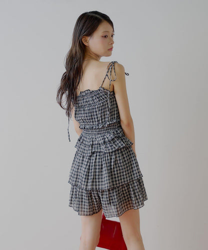 透膚蕾絲 裹胸背心短褲 套裝