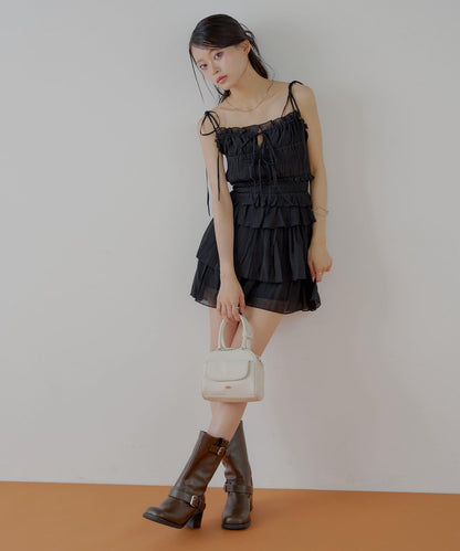 透膚蕾絲 裹胸背心短褲 套裝