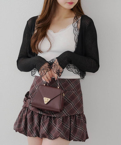 麻質觸感露肩開衫