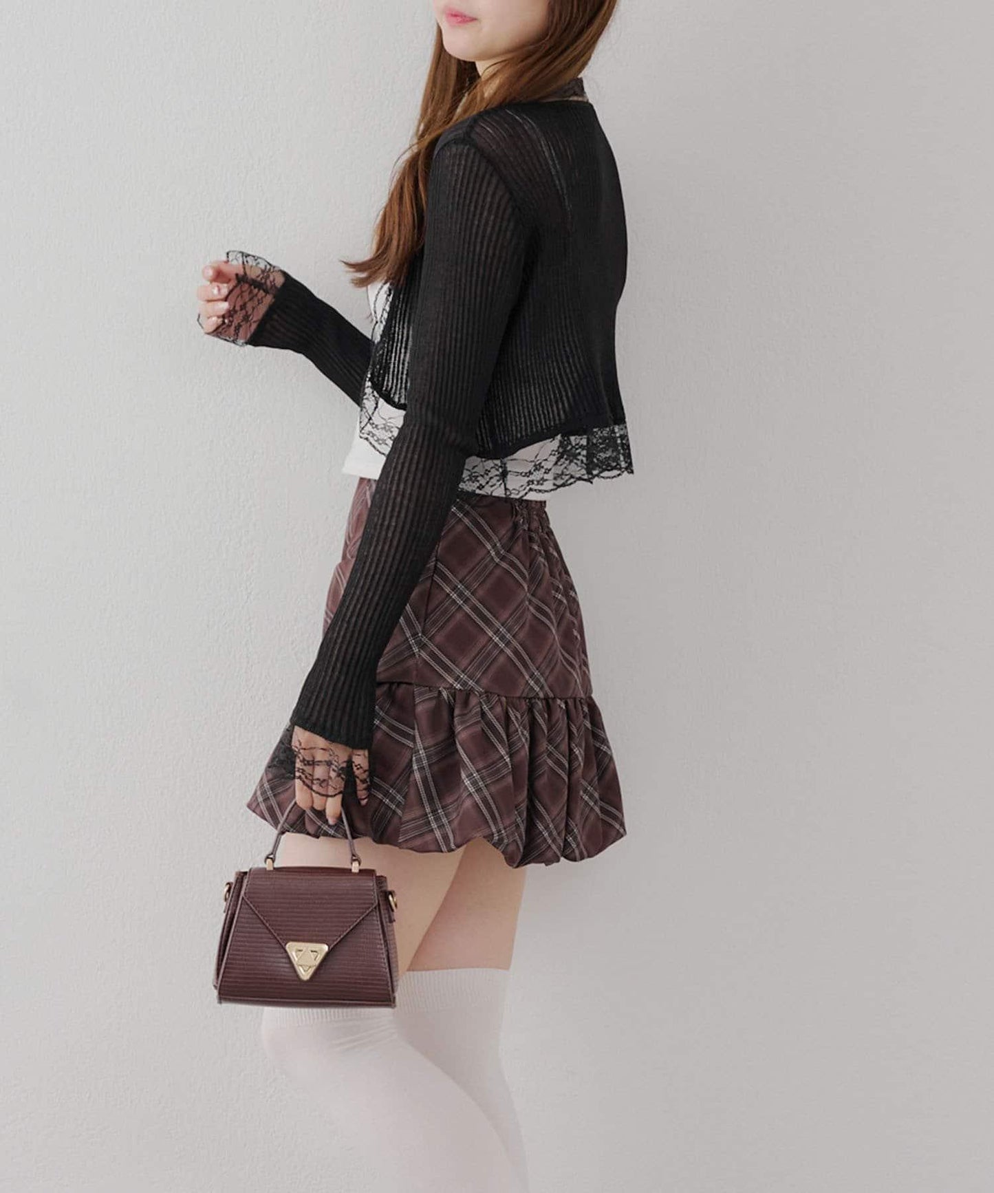 麻質觸感露肩開衫