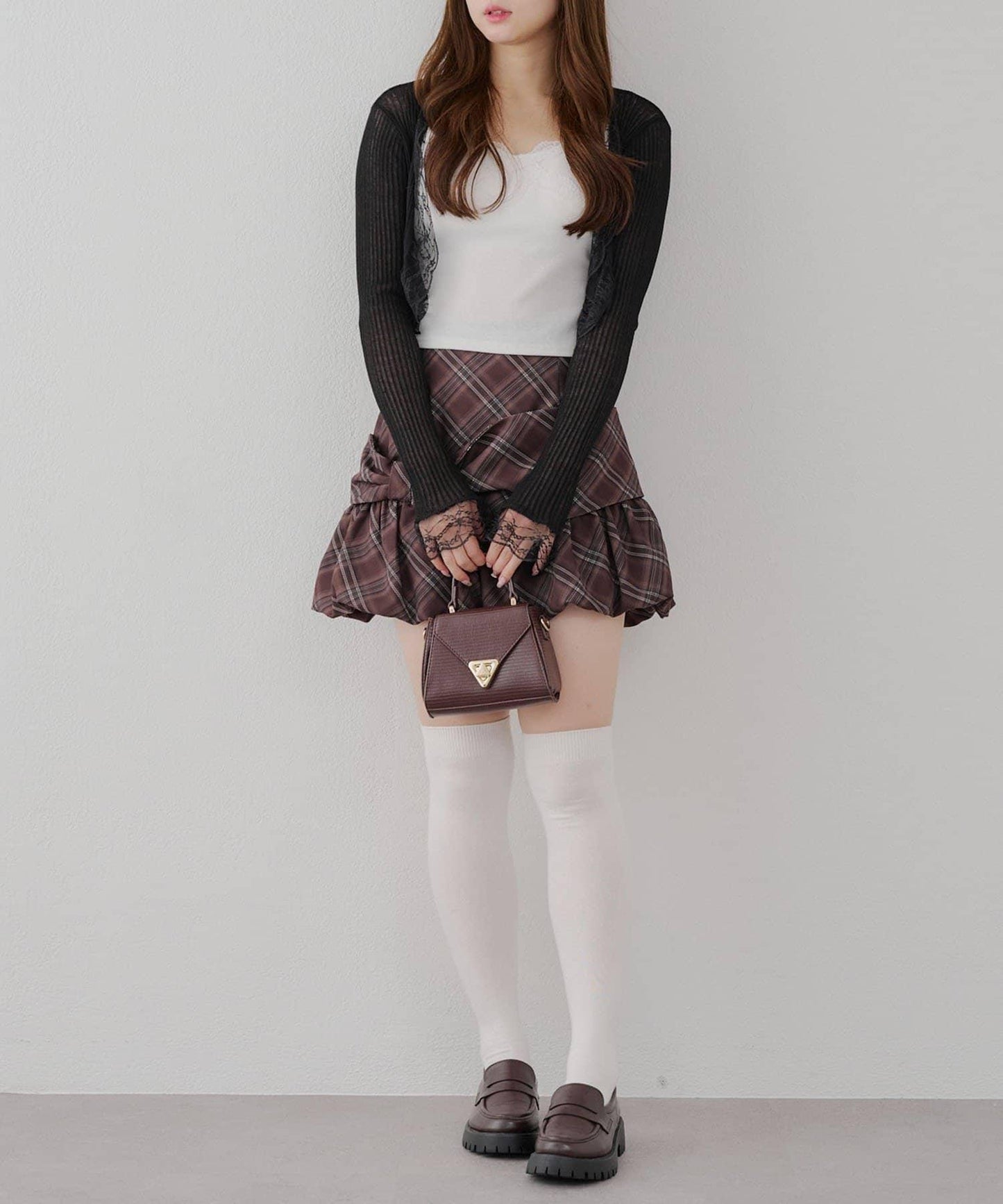 麻質觸感露肩開衫