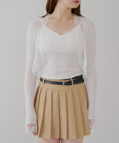 麻質觸感露肩開衫