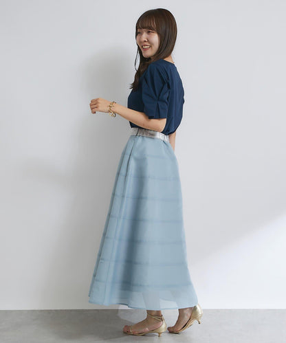 褶袖設計 針織上衣